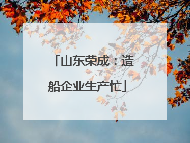 山东荣成：造船企业生产忙